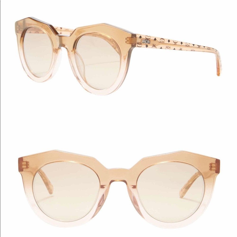 🆕MCM Oversized Square sunglasses Peach/Rose - Picture 1 of 5